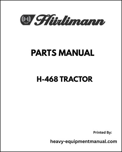 Hurlimann H-468 Tractor Parts Manual - Pdf Download