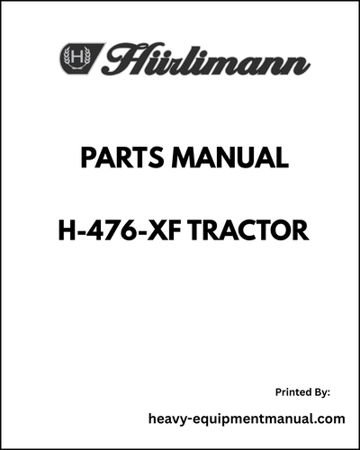 Hurlimann H-476-XF Tractor Parts Manual - Pdf Download