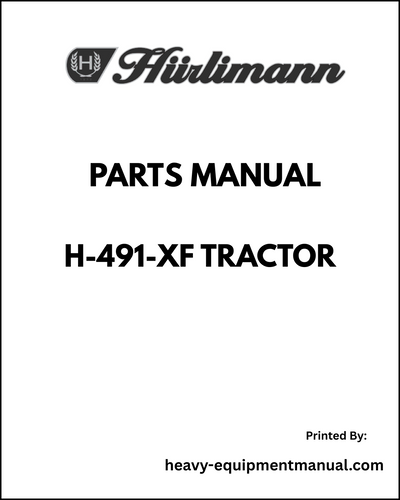 Hurlimann H-491-XF Tractor Parts Manual - Pdf Download