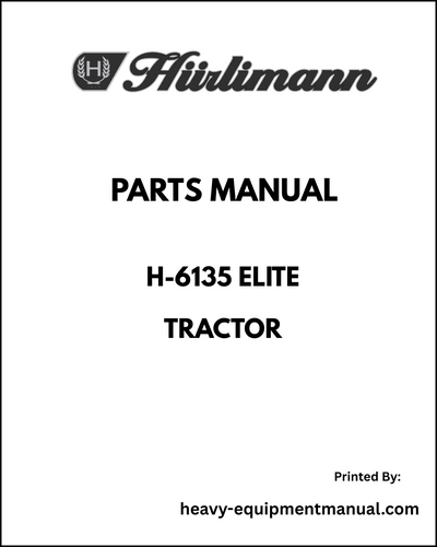 Hurlimann H-6135 Elite Tractor Parts Manual - Pdf Download
