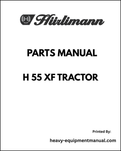 Hurlimann H 55 XF Tractor Parts Manual - Pdf Download