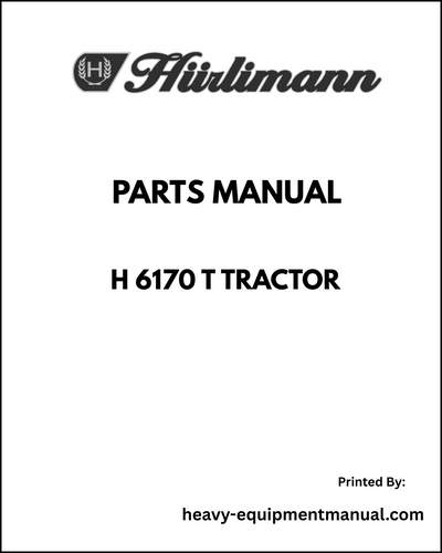 Hurlimann H 6170 T Tractor Parts Manual - Pdf Download