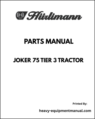 Hurlimann Joker 75 Tier 3 Tractor Parts Manual - Pdf Download