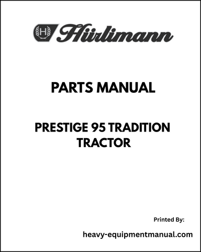Hurlimann Prestige 95 Tradition Tractor Parts Manual - Pdf Download
