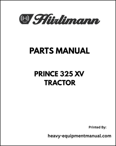 Hurlimann Prince 325 XV Tractor Parts Manual - Pdf Download