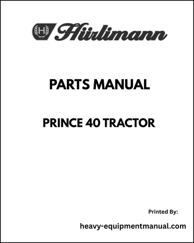 Hurlimann Prince 40 Tractor Parts Manual - Pdf Download