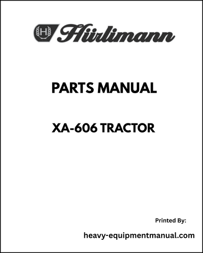 Hurlimann XA-606 Tractor Parts Manual - Pdf Download