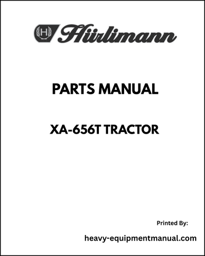 Hurlimann XA-656T Tractor Parts Manual - Pdf Download