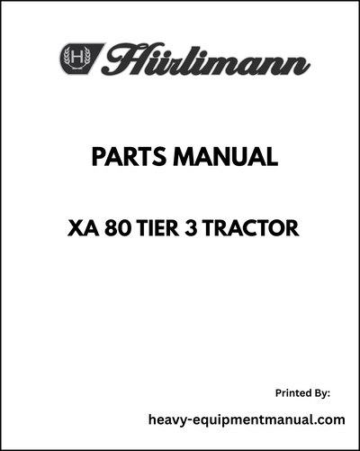 Hurlimann XA 80 Tier 3 Tractor Parts Manual - Pdf Download