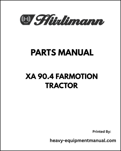 Hurlimann XA 90.4 Farmotion Tractor Parts Manual - Pdf Download