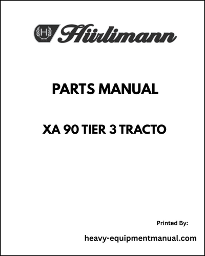 Hurlimann XA 90 Tier 3 Tractor Parts Manual - Pdf Download