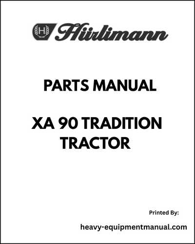 Hurlimann XA 90 Tradition Tractor Parts Manual - Pdf Download