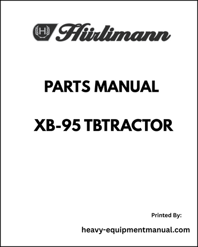 Hurlimann XB-95 TBTractor Parts Manual - Pdf Download