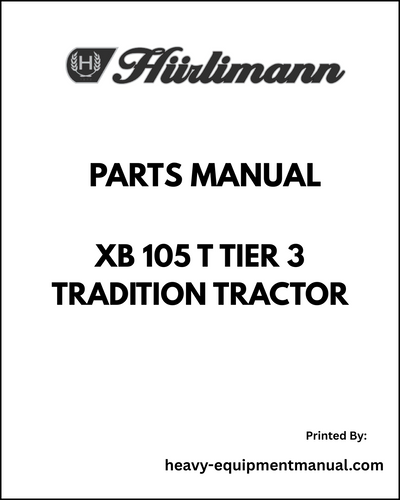 Hurlimann XB 105 T Tier 3 Tradition Tractor Parts Manual