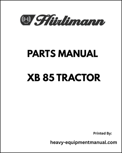 Hurlimann XB 85 Tractor Parts Manual - Pdf Download