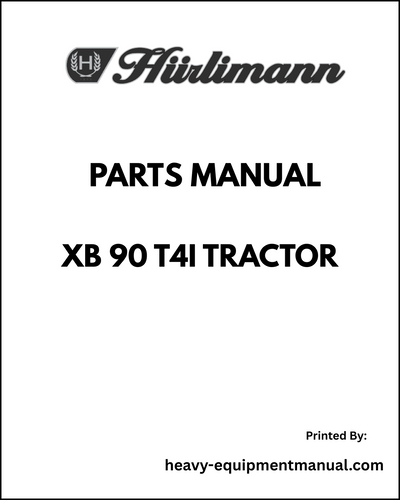 Hurlimann XB 90 T4i Tractor Parts Manual - Pdf Download