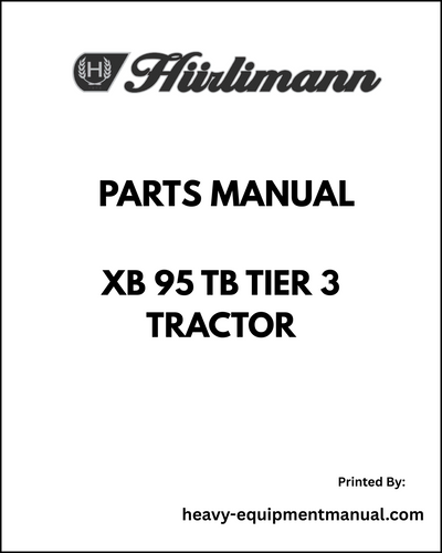 Hurlimann XB 95 TB Tier 3 Tractor Parts Manual - Pdf Download