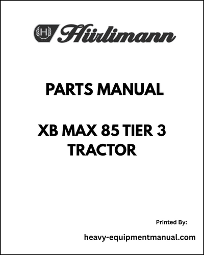 Hurlimann XB MAX 85 Tier 3 Tractor Parts Manual - Pdf Download