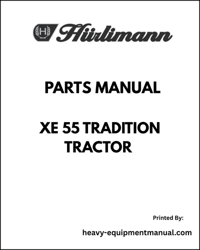 Hurlimann XE 55 Tradition Tractor Parts Manual - Pdf Download