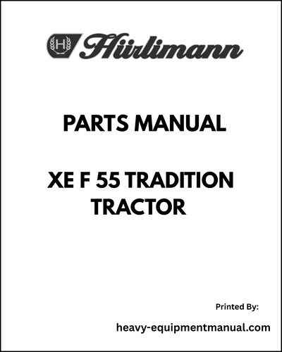 Hurlimann XE F 55 Tradition Tractor Parts Manual - Pdf Download