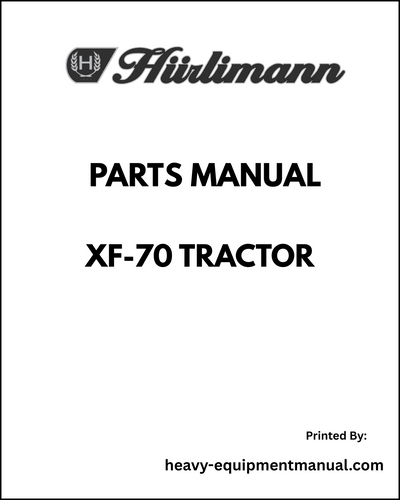 Hurlimann XF-70 Tractor Parts Manual - Pdf Download