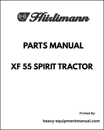 Hurlimann XF 55 SPIRIT Tractor Parts Manual - Pdf Download