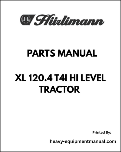 Hurlimann XL 120.4 T4i Hi Level Tractor Parts Manual - Pdf Download