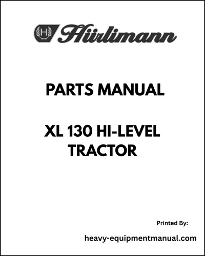 Hurlimann XL 130 Hi-level Tractor Parts Manual - Pdf Download