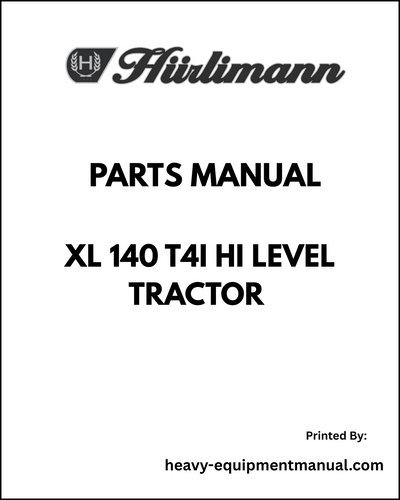 Hurlimann XL 140 T4i Hi Level Tractor Parts Manual - Pdf Download