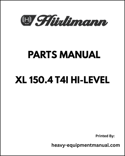 Hurlimann XL 150.4 T4I Hi-level Tractor Parts Manual - Pdf Download
