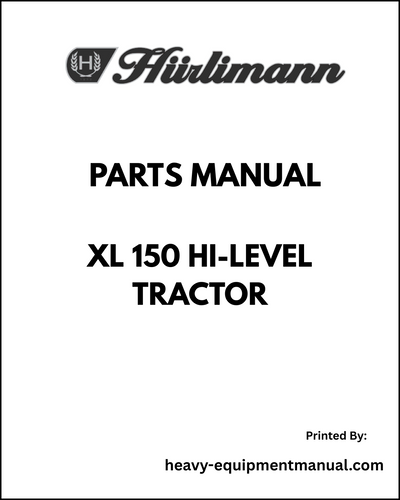 Hurlimann XL 150 Hi-level Tractor Parts Manual - Pdf Download