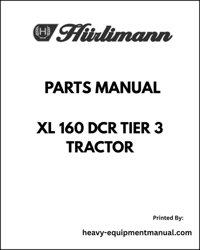 Hurlimann XL 160 DCR Tier 3 Tractor Parts Manual - Pdf Download