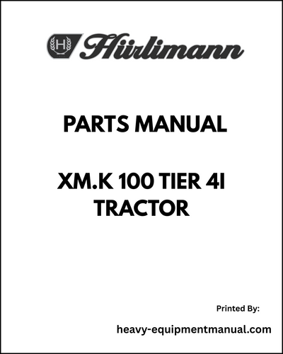 Hurlimann XM.K 100 Tier 4i Tractor Parts Manual - Pdf Download