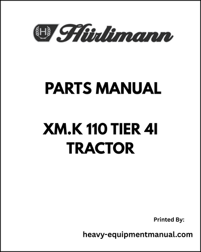 Hurlimann XM.K 110 Tier 4i Tractor Parts Manual - Pdf Download