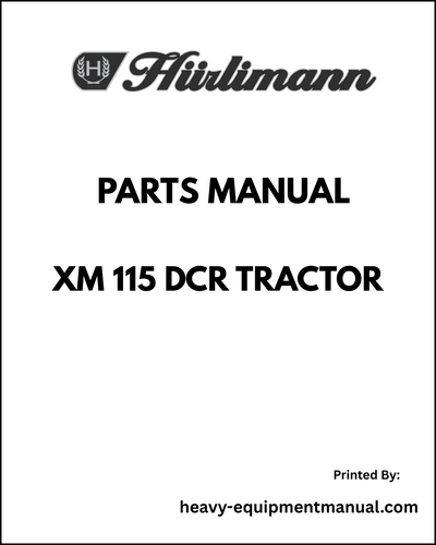 Hurlimann XM 115 DCR Tractor Parts Manual