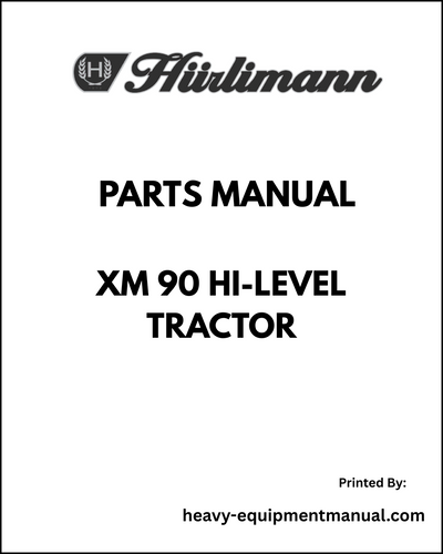 Hurlimann XM 90 Hi-level Tractor Parts Manual - Pdf Download