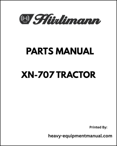 Hurlimann XN-707 Tractor Parts Manual - Pdf Download