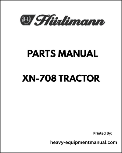 Hurlimann XN-708 Tractor Parts Manual - Pdf Download