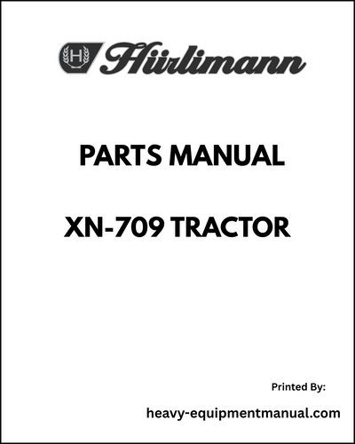 Hurlimann XN-709 Tractor Parts Manual - Pdf Download