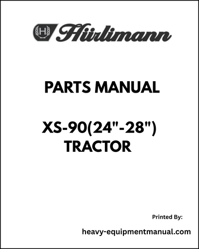 Hurlimann XS-90(24"-28") Tractor Parts Manual - Pdf Download