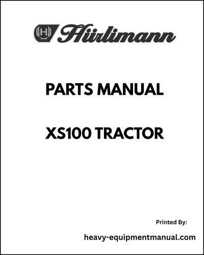 Hurlimann XS100 Tier 3 Tractor Parts Manual - Pdf Download