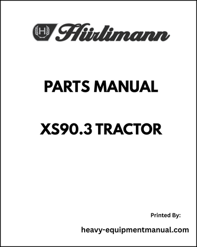 Hurlimann XS90.3 Tier 3 Tractor Parts Manual - Pdf Download