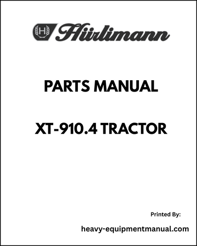 Hurlimann XT-910.4 Tractor Parts Manual - Pdf Download