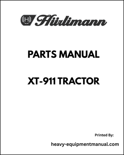 Hurlimann XT-911 Tractor Parts Manual - Pdf Download