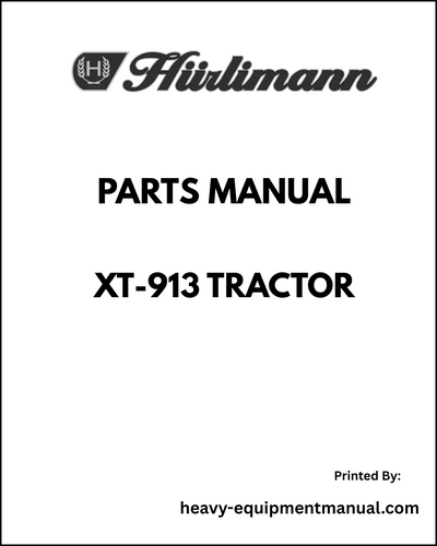 Hurlimann XT-913 Tractor Parts Manual - Pdf Download