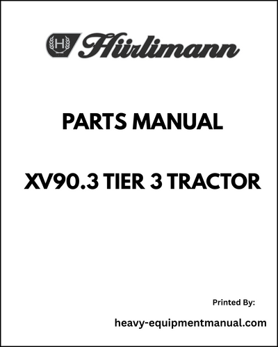Hurlimann XV90.3 Tier 3 Tractor Parts Manual - Pdf Download