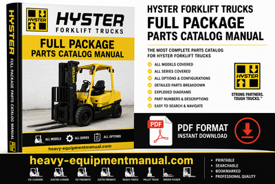 Hyster Forklift Truck Full Complete Parts Catalog Manual PDF
