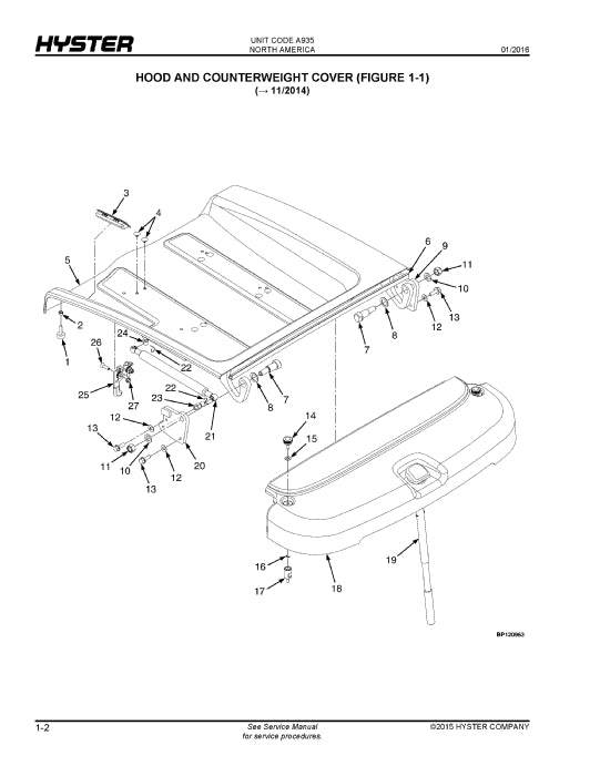 Hyster 30-35-40XN (A935) Forklift Parts Manual PDF