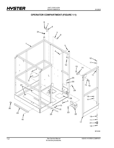 Hyster AP20Z (A254) Forklift Parts Manual PDF