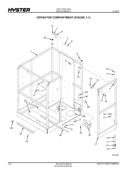 Hyster AP20Z (A254) Forklift Parts Manual PDF